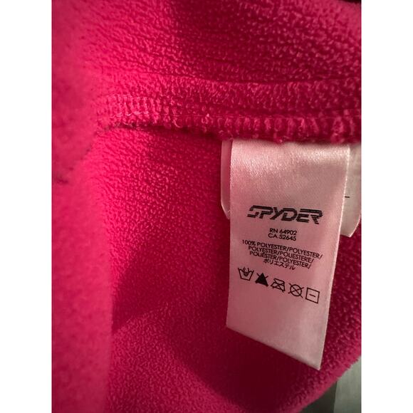 SPYDER Endure Hot Pink Mock Neck Fleece Lined Full Zip Jacket Women’s Sz Large - Picture 4 of 4